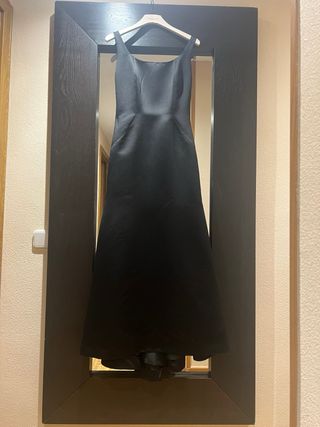 vestido largo negro pronovias 36