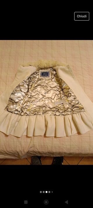 Cappottino bambina bianco 3 anni invernale