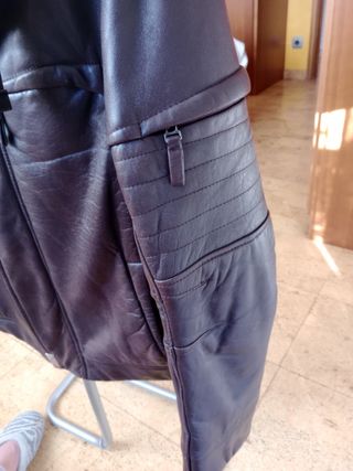 Cazadora piel 100% chico