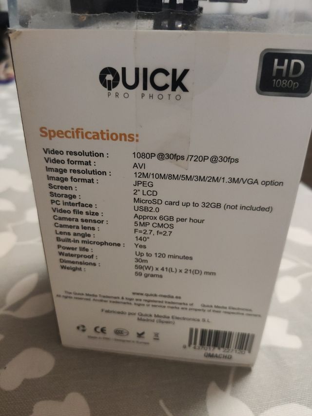 Action camera hd 1080p