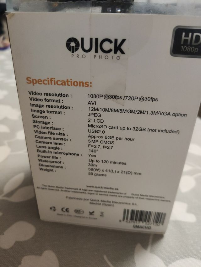 Action camera hd 1080p