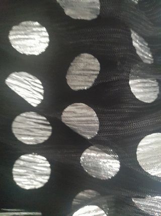 Falda fiesta lunares plateado