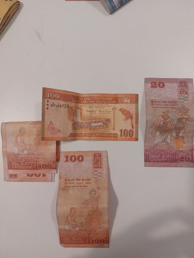 Billetes Rupia Sri Lanka