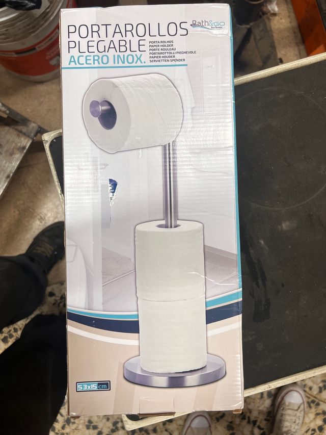 PORTAROTOLO DI CARTA IGIENICA PIEGHEVOLE