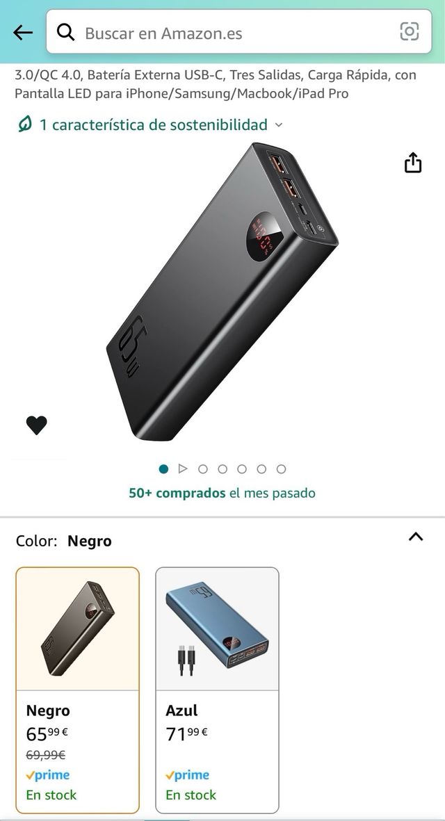 power bank 65w ultra potente