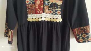 Vestido negro largo mujer 