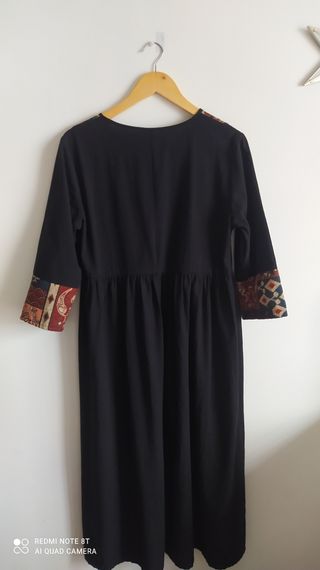 Vestido negro largo mujer 