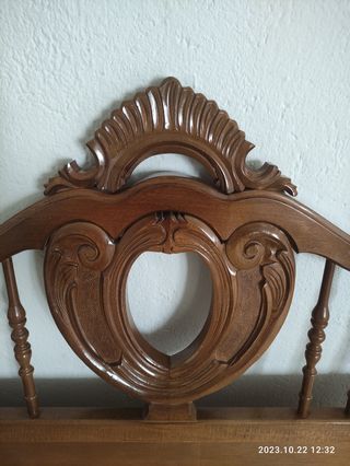 Cabecero y piecero madera tallada