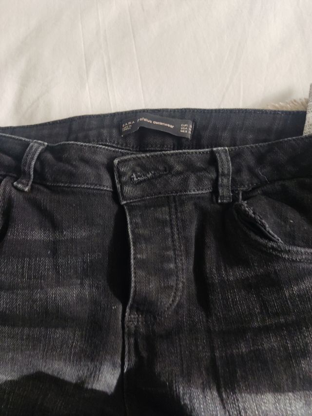 Zara t.36 calças jeans pretas
