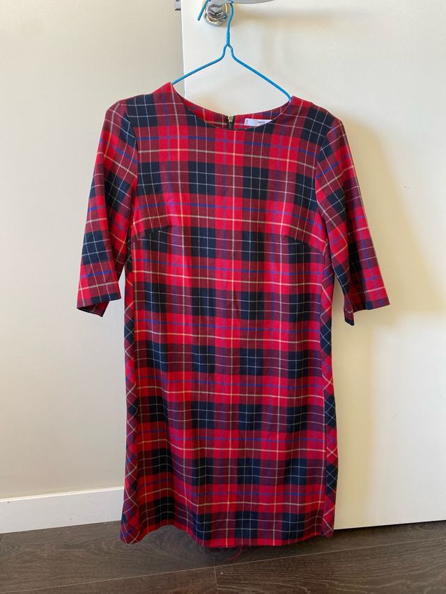 Vestido estampado de cuadros