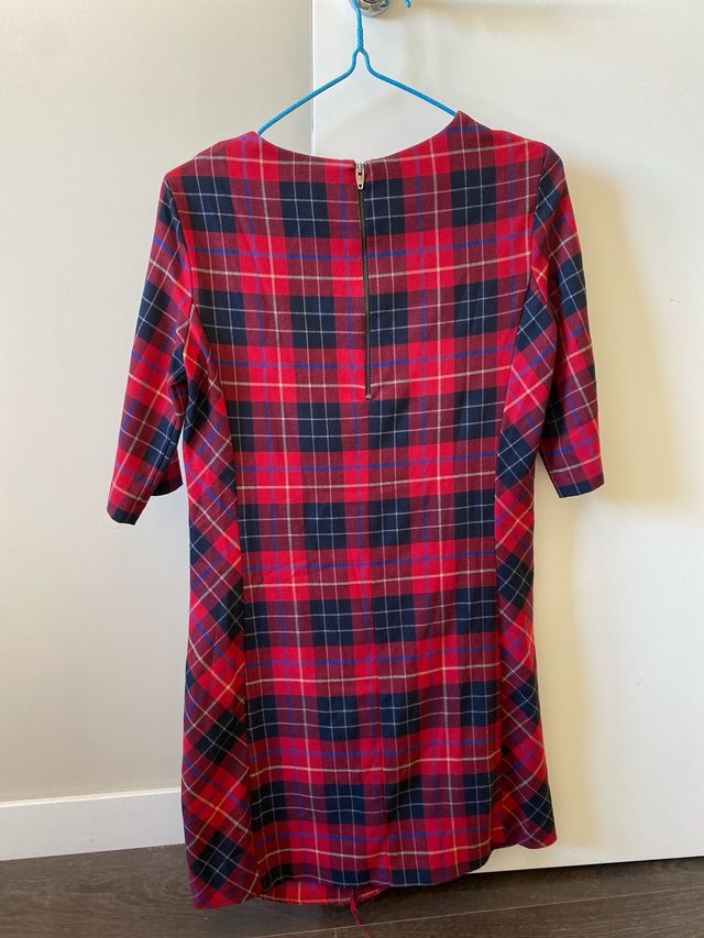 Vestido estampado de cuadros