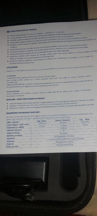 Pack linterna buceo