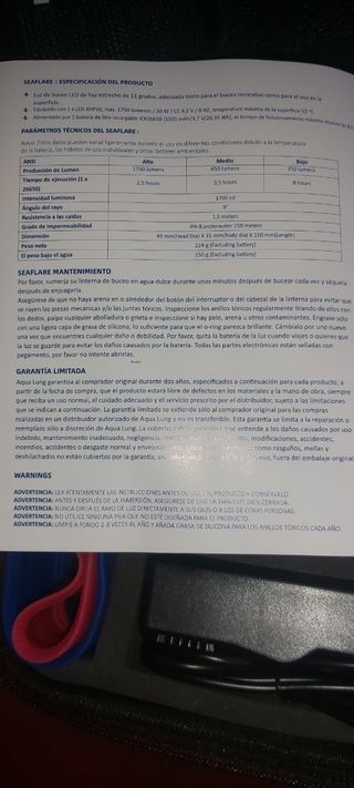 Pack linterna buceo