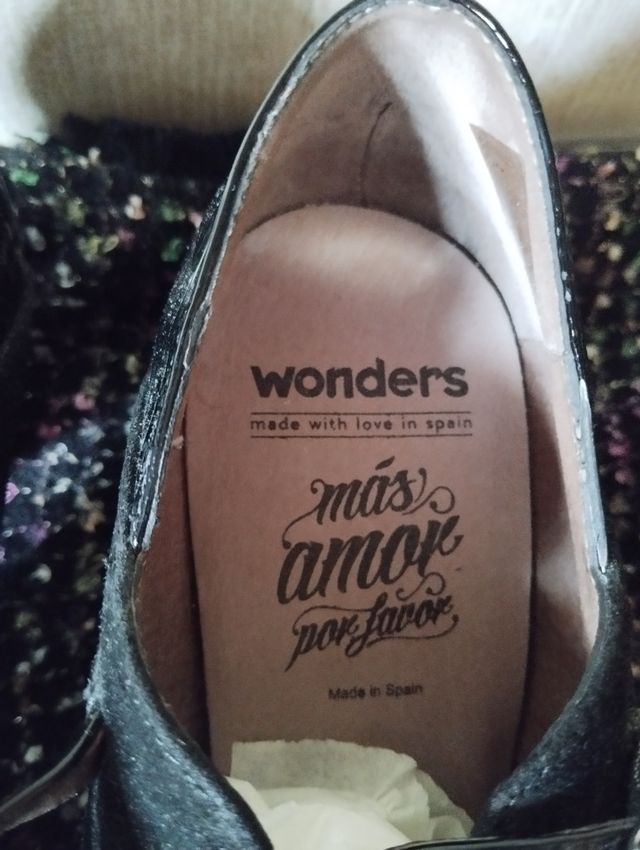 Zapatos MERCEDES combinado Charol/ Piel WONDERS.