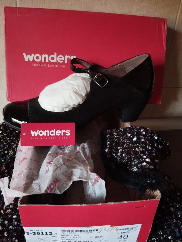 Zapatos MERCEDES combinado Charol/ Piel WONDERS.