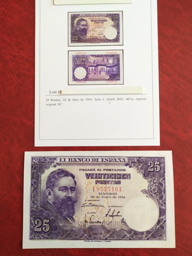 25 pesetas de 1954.SIN CIRCULAR.