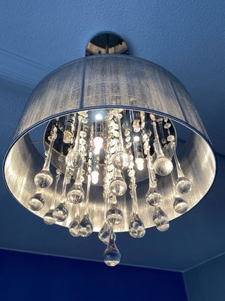 Lámpara de Cristal plateada