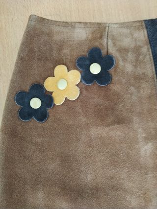 Falda mini Piel