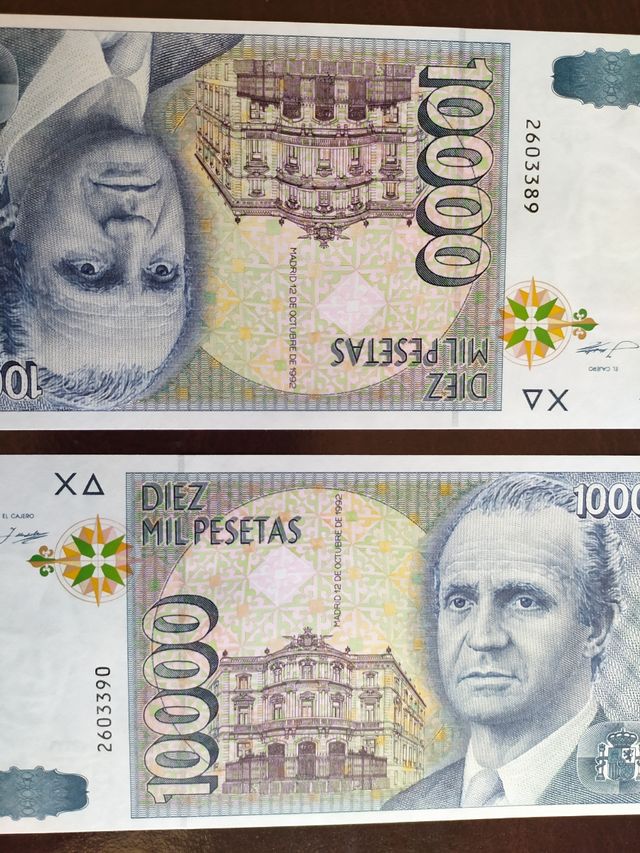 Billetes de 10000.  1992.SIN CIRCULAR.
