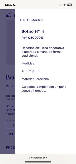 Sargadelos Botijo n 4