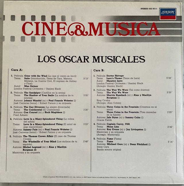 Cine.y Musica . Banda Sonora . Kane , Oscars .