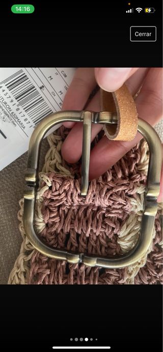 Cinturon Rafia nuevo Mango