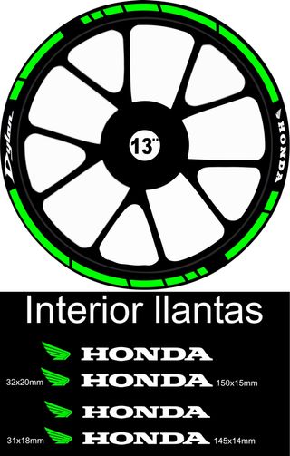 Adhesivos llantas Honda Dylan 13"