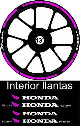 Adhesivos llantas Honda Dylan 13"