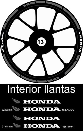Adhesivos llantas Honda Dylan 13"