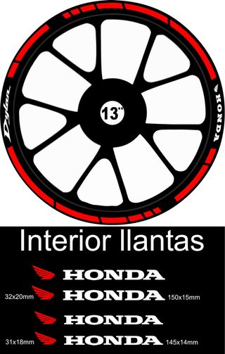 Adhesivos llantas Honda Dylan 13"