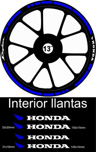 Adhesivos llantas Honda Dylan 13"