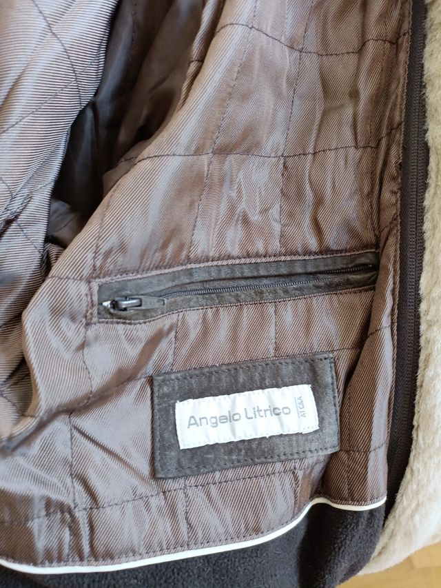 Abrigo de poli piel de hombre