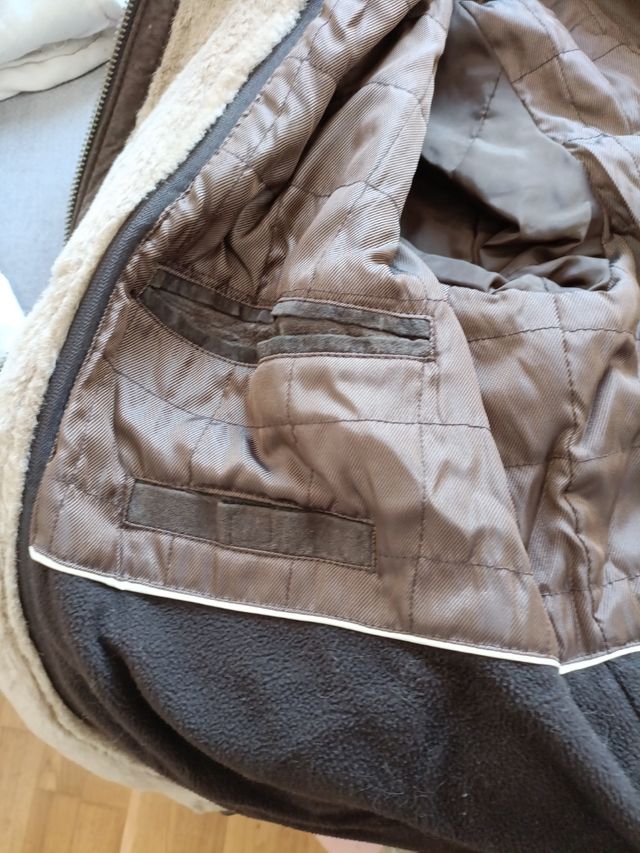 Abrigo de poli piel de hombre