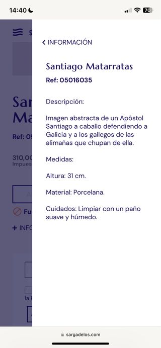 Sargadelos Santiago Matarratas