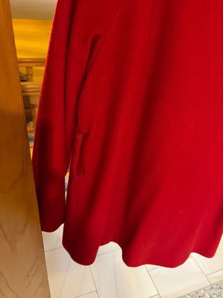 abrigo zara rojo de lana talla M