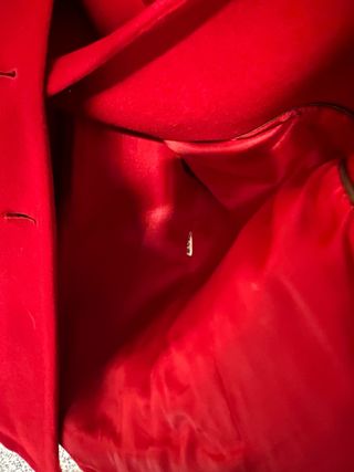 abrigo zara rojo de lana talla M