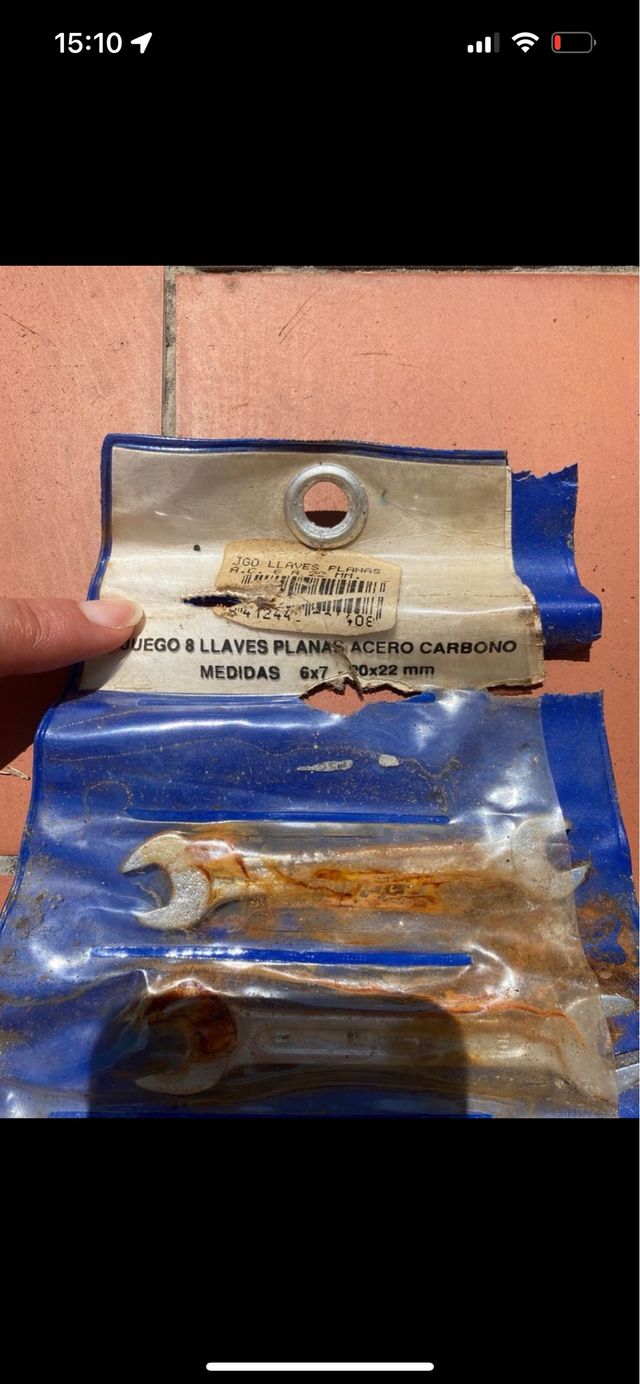 Juego 8 llaves planas acero carbono