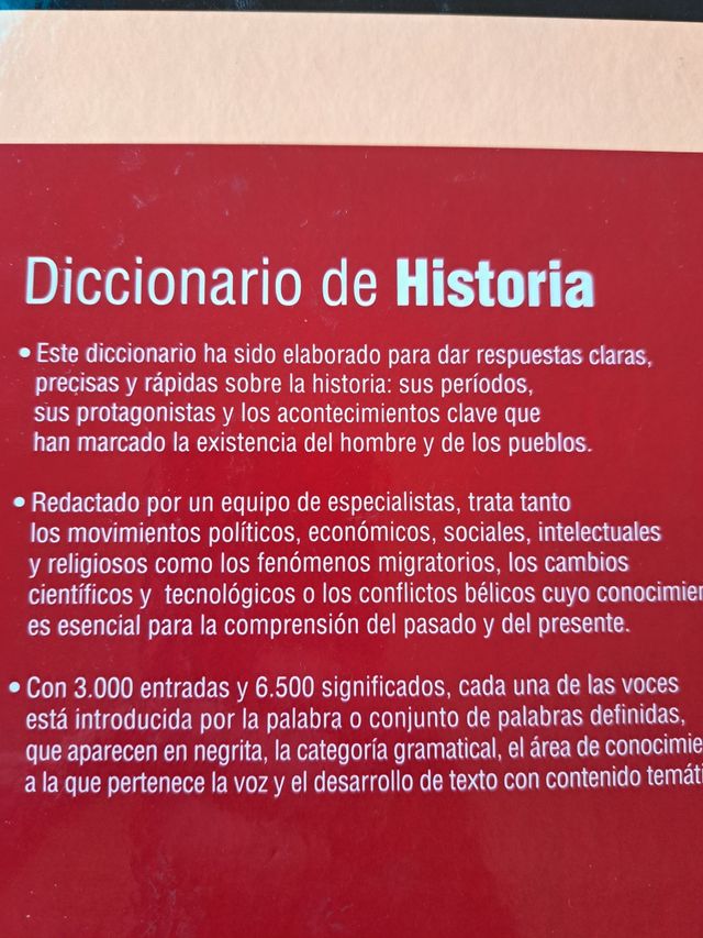 Diccionario de historia ( tapa dura)