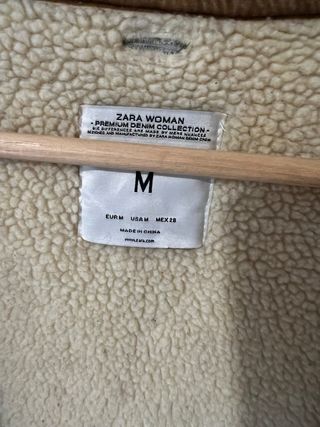 parka zara verde desmontable talla M