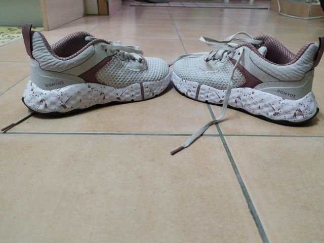 Sapatilhas rosa/branco 36 domyos