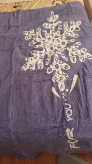 Coperta viola pile casa anversa singola