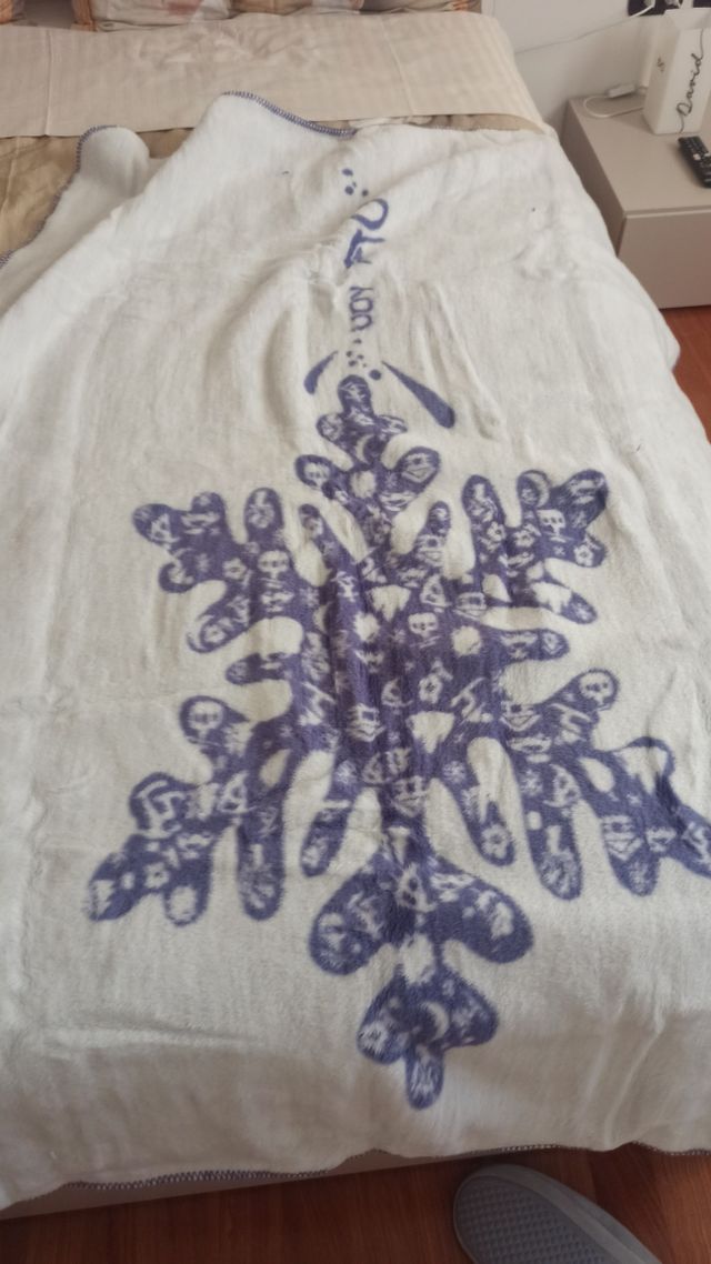 Coperta viola pile casa anversa singola