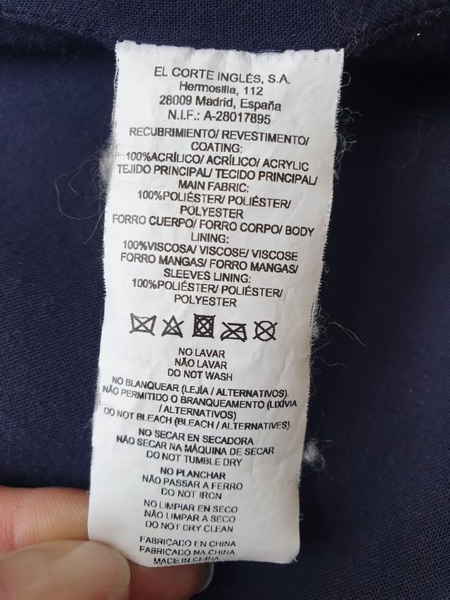 Abrigo piel sintética El Corte inglés