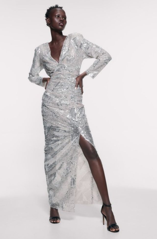 Vestido lentejuelas Zara