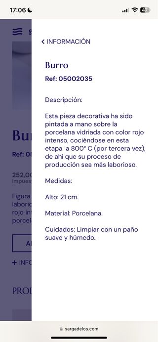 Sargadelos Figura el Burro