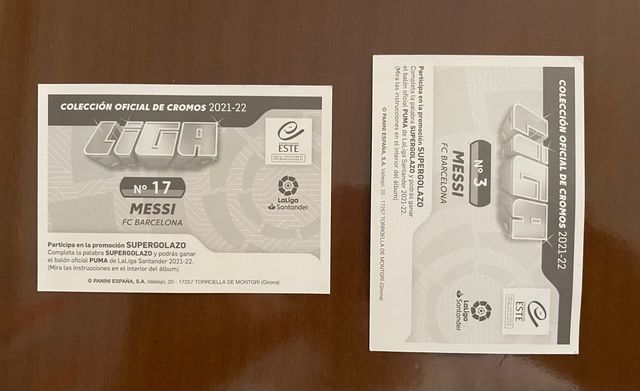 2 CROMOS MESSI ESTE 2021/2022 21/22