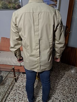 Camisa managa larga color caqui talla 41