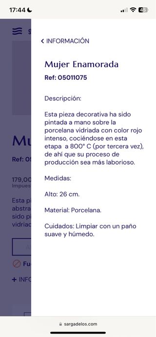 Sargadelos Mujer Enamorada