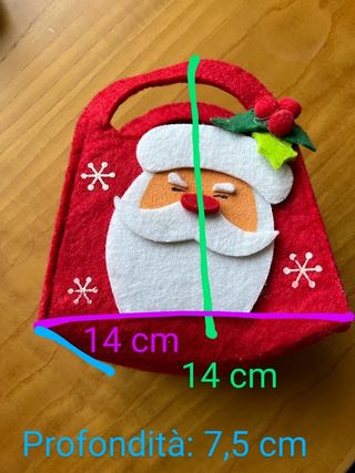 Sacchetto rosso babbo natale