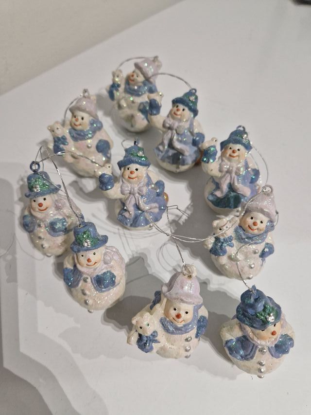 Addobbi Natale argento e azzurri 54 pezzi